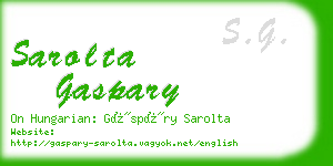 sarolta gaspary business card